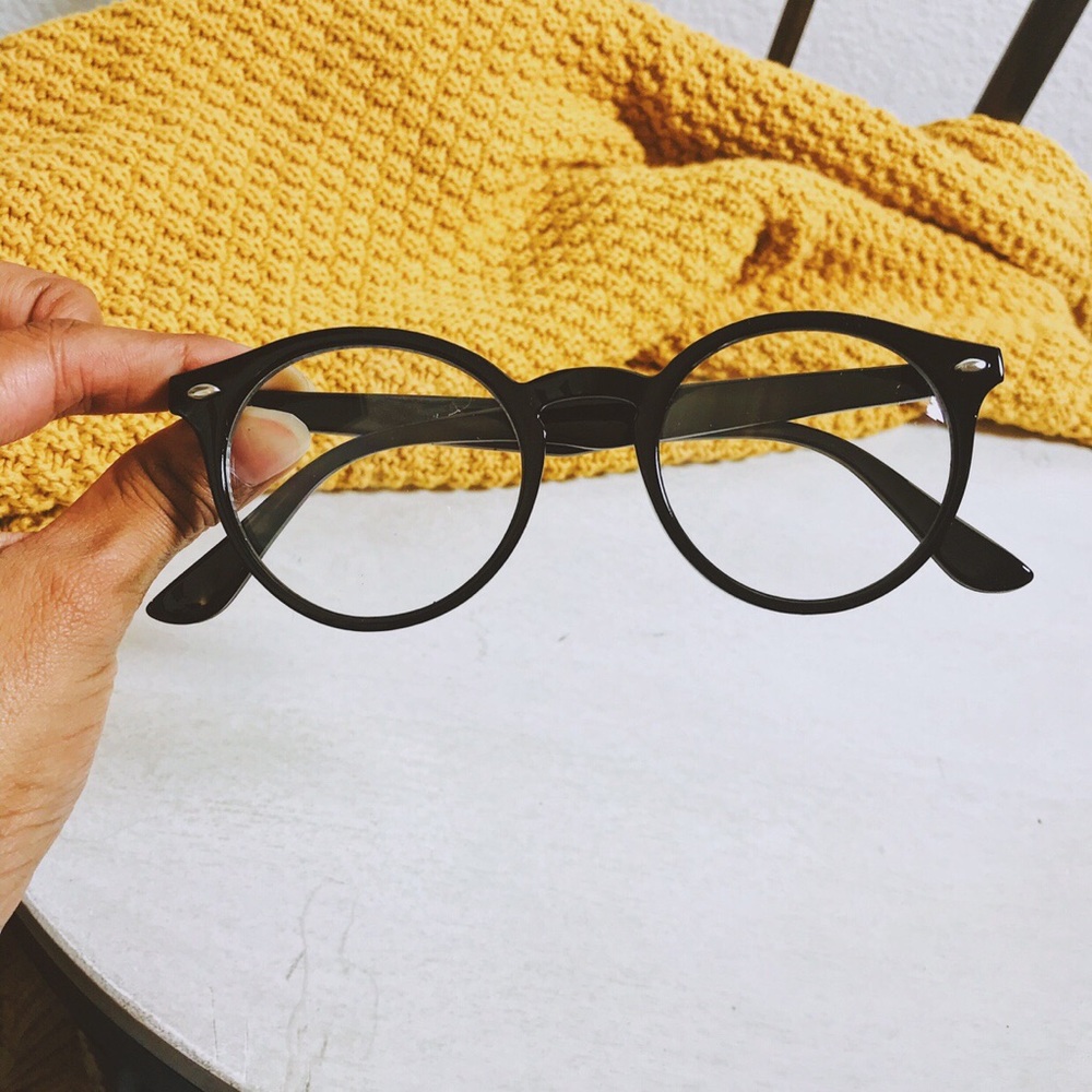 Vintage Round Pantos Clear Lens Glasses
